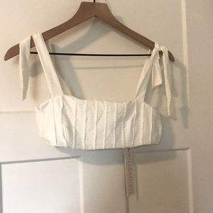 White bathing suit top